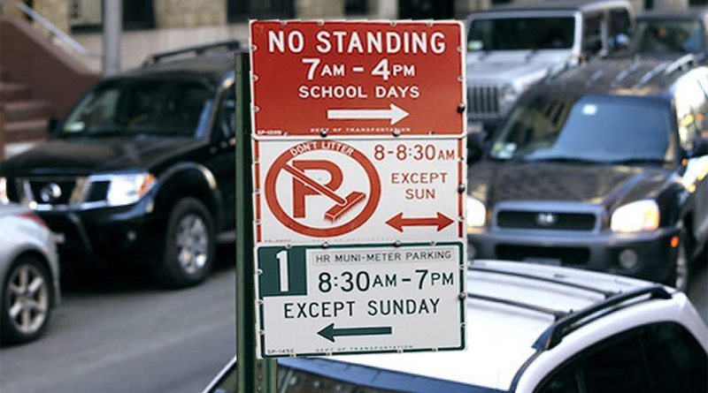 NYC street parking signs